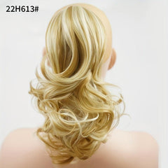 Long Curly Wavy Ponytail Extensions - Synthetic Clip In Hair Extensions