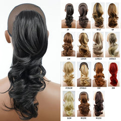 Long Curly Wavy Ponytail Extensions - Synthetic Clip In Hair Extensions