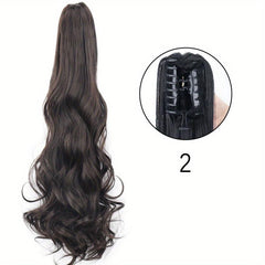 Long Curly Wavy Ponytail Extensions Synthetic Clip In Hair Extensions