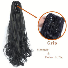 Long Curly Wavy Ponytail Extensions Synthetic Clip In Hair Extensions