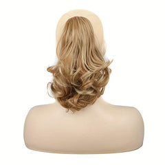 30 48 Cm Short Curly Hair Clip Ponytail Synthetic Hair Extension Updo Wig