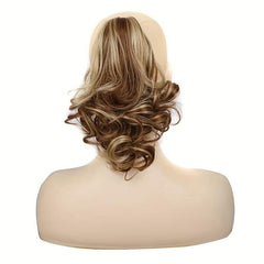 30 48 Cm Short Curly Hair Clip Ponytail Synthetic Hair Extension Updo Wig