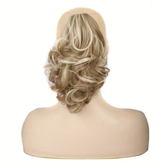 30 48 Cm Short Curly Hair Clip Ponytail Synthetic Hair Extension Updo Wig