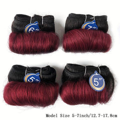 Brazilian Curly Hair Weave Bundles 100 Human Hair 4 Bundles 1B 30 27 Burgundy