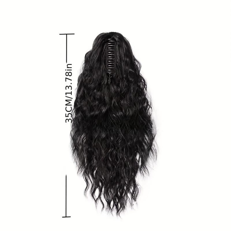 Long Curly Wavy Ponytail Extensions Synthetic Clip In Hair Extensions