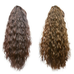 Long Curly Wavy Ponytail Extensions Synthetic Clip In Hair Extensions