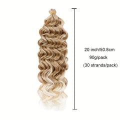 50 8 Cm Afro Curl Ombre Blonde Crochet Hair Extensions