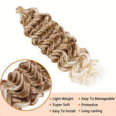 50 8 Cm Afro Curl Ombre Blonde Crochet Hair Extensions