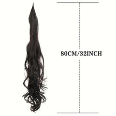 Curly Wavy Ponytail Extensions Synthetic Hair Natural Look