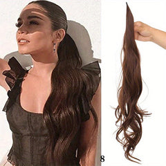 Curly Wavy Ponytail Extensions Synthetic Hair Natural Look