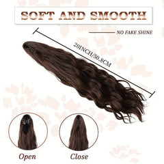 Synthetic Wavy Claw Clip Ponytail Extension 50.8 cm