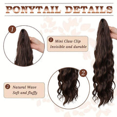 Synthetic Wavy Claw Clip Ponytail Extension 50.8 cm