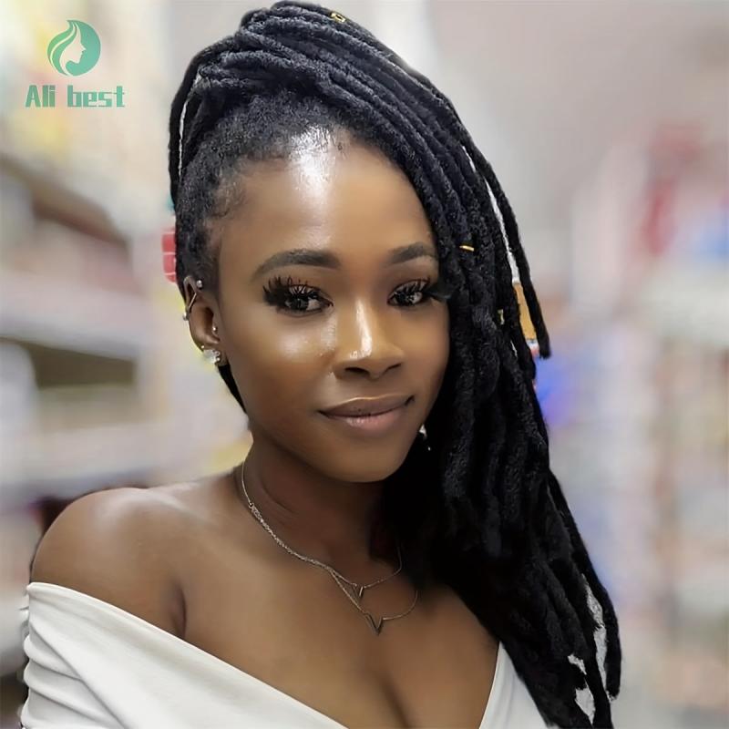 Human Hair Dreadlock Extensions 10 Strands 100% Real Hair