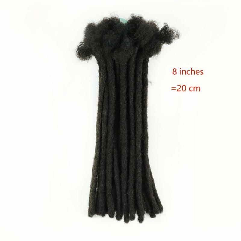 Human Hair Dreadlock Extensions 10 Strands 100% Real Hair