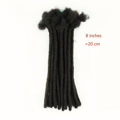 Human Hair Dreadlock Extensions 10 Strands 100% Real Hair