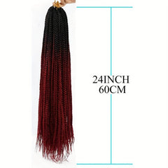 60 96 Cm Box Braids Crochet Hair Extensions Pre-looped Synthetic Hair Crotchet