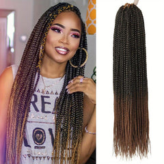 60 96 Cm Box Braids Crochet Hair Extensions Pre-looped Synthetic Hair Crotchet