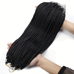 60 96 Cm Box Braids Crochet Hair Extensions Pre-looped Synthetic Hair Crotchet