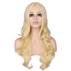 Blonde Long Curly Double Ponytail Synthetic Wig With Bangs