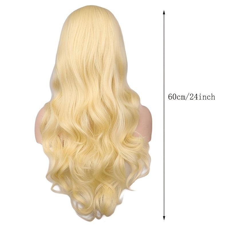 Blonde Long Curly Double Ponytail Synthetic Wig With Bangs