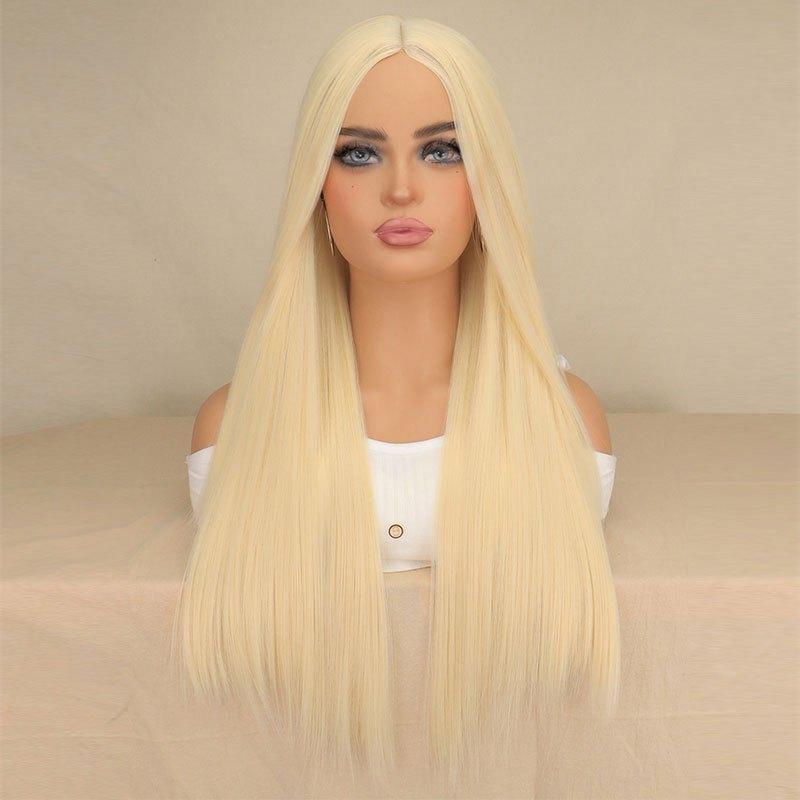 Blonde Long Curly Double Ponytail Synthetic Wig With Bangs