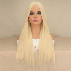 Blonde Long Curly Double Ponytail Synthetic Wig With Bangs