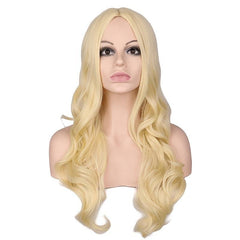 Blonde Long Curly Double Ponytail Synthetic Wig With Bangs