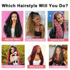 Synthetic Curly Crochet Braiding Hair Extensions For Women