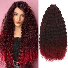 Synthetic Curly Crochet Braiding Hair Extensions For Women