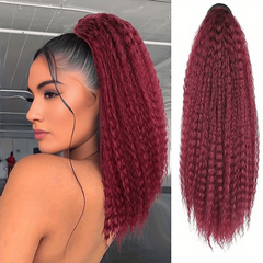 Afro Curly Ponytail Synthetic Hair Piece For Women Natural Daily Use