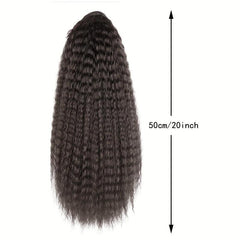 Afro Curly Ponytail Synthetic Hair Piece For Women Natural Daily Use