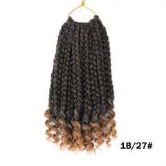 25 Bob Box Braid Crochet Hair with Curly Ends for Girls and Women