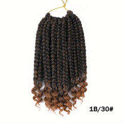 25 Bob Box Braid Crochet Hair with Curly Ends for Girls and Women