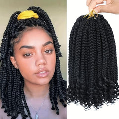 25 Bob Box Braid Crochet Hair with Curly Ends for Girls and Women