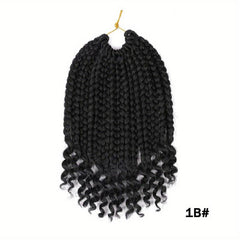 25 Bob Box Braid Crochet Hair with Curly Ends for Girls and Women