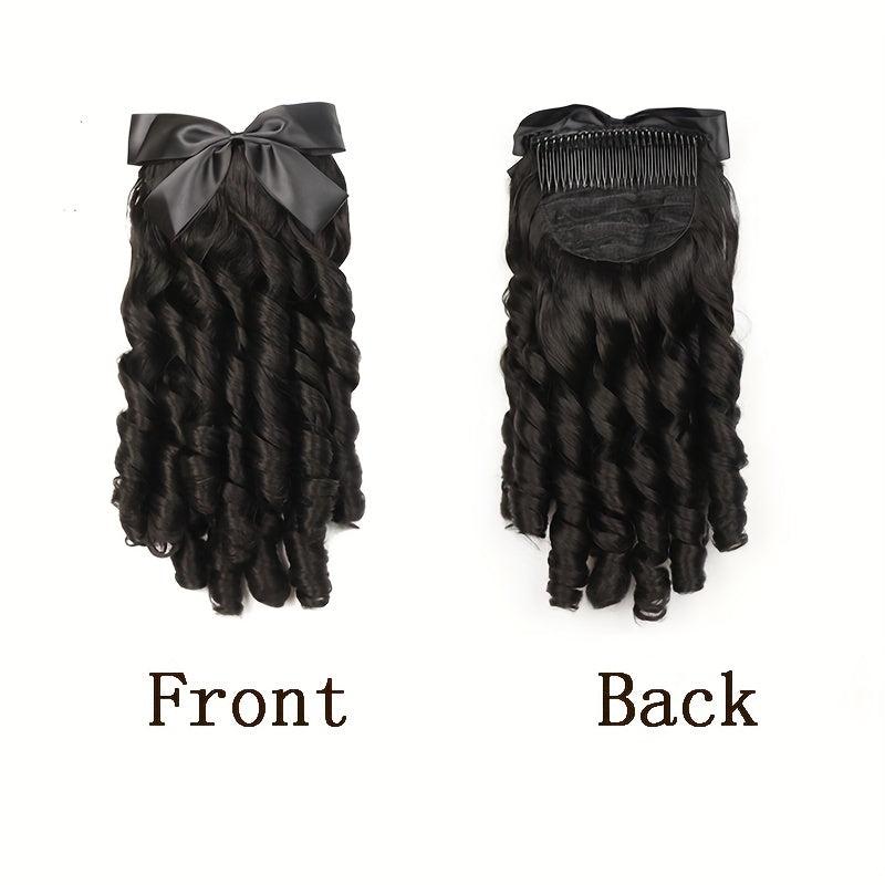 Retro Style Short Curly Ponytail Extensions 35-56 cm