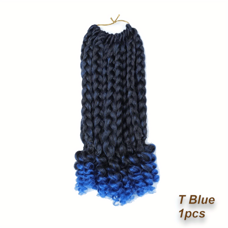 6Packs Curly Ends 25 4 Cm Box Braid Crochet Hair Synthetic