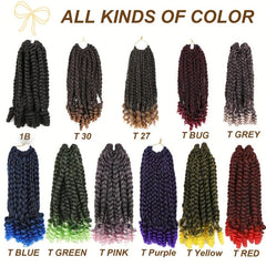 6Packs Curly Ends 25 4 Cm Box Braid Crochet Hair Synthetic