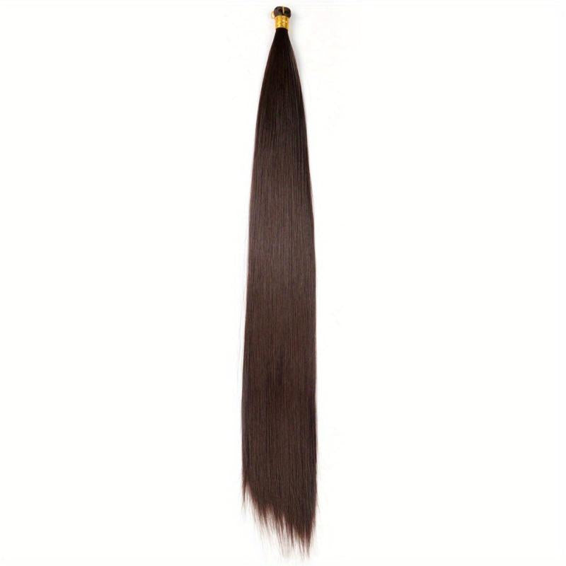 88cm Long Straight Pre Stretched Silk Bulk Hair Extensions