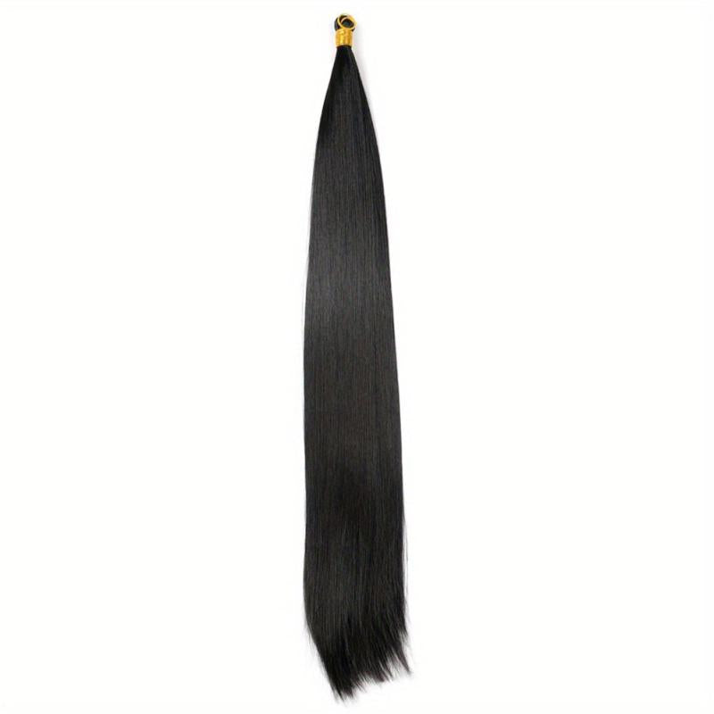 88cm Long Straight Pre Stretched Silk Bulk Hair Extensions