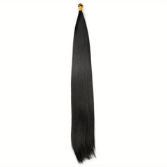 88cm Long Straight Pre Stretched Silk Bulk Hair Extensions
