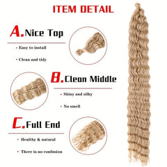 Ombre Water Wave Braiding Hair 28 Cm Crochet Extensions