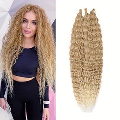 Ombre Water Wave Braiding Hair 28 Cm Crochet Extensions