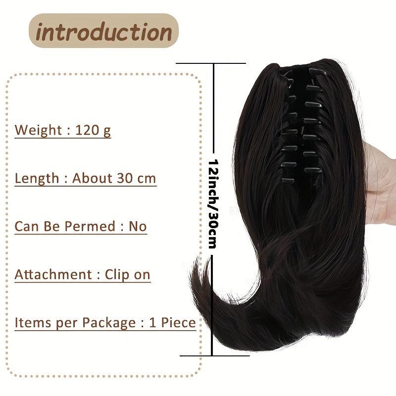 Women's Short Natural Ponytail Clip In Synthetic Hair Extensions