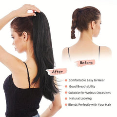 Women's Short Natural Ponytail Clip In Synthetic Hair Extensions
