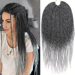 Senegalese Twist Crochet Hair Extensions Pre Looped Synthetic Braiding Hair