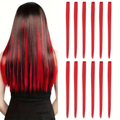 12 Pcs Y2K Hair Extension Clip In Hair Extensions 55 88 Cm