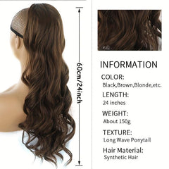 Long Straight Drawstring Ponytail Extensions
