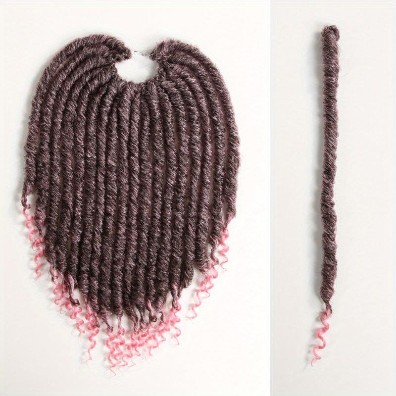Ombre Dreadlock Braids Hair Pieces Curly Ends Crochet Hair Extensions Dreads