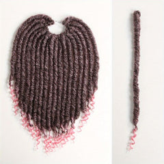 Ombre Dreadlock Braids Hair Pieces Curly Ends Crochet Hair Extensions Dreads